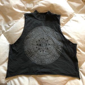 mock turtle neck tank